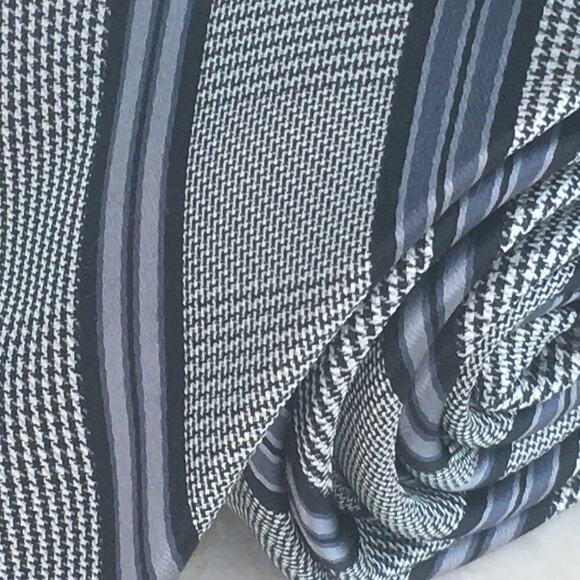 BEN SHERMAN GRAY BLUE REGIMENT STRIPE NECKTIE - Picture 2 of 12